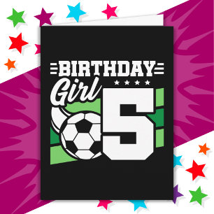 5 Jaar Oud Voetbal Football Party 5e Verjaardag Me Kaart