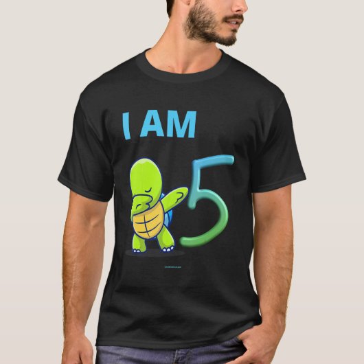 5 jaar oud voor schildpad t-shirt (Voorkant)