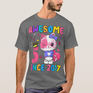 5 jaar oude 5-jarige meisjes kletskat Geweldige Si T-shirt