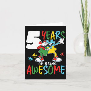 5 jaar oude Autistic Boy Girl Autism Aware Kaart