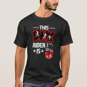 5 jaar oude Bike Riders Bmx Birthday Party Decorat T-shirt