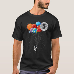 5 jaar oude geboorte jongen geeft astronaut 5e geb t-shirt