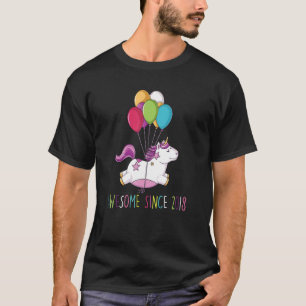 5 jaar oude Gifts Girl Tiener ballon Unicorn 5th B T-shirt