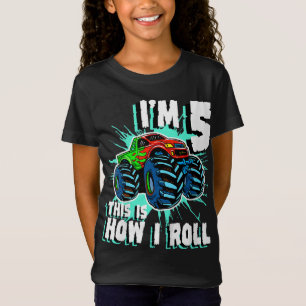 5 jaar oude Jongen Monster Truck Birthday Party 5t T-shirt