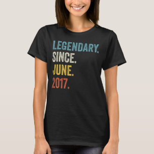 5 jaar oude legendary sinds juni 2017 5e verjaarda t-shirt
