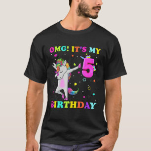 5 jaar oude OMG! Het is mijn 5-jarige Unicorn Dabb T-shirt