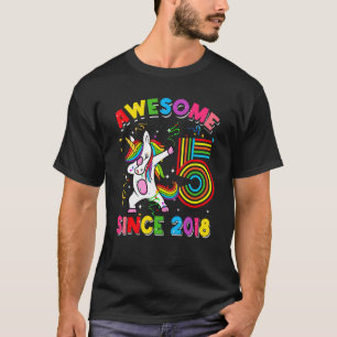5 jaar oude schenkingen abbing Unicorn regenboogva T-shirt
