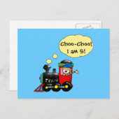 5 jaar oude verjaardag jongen briefkaart (Voorkant / Achterkant)