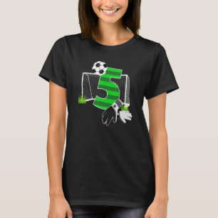 5 jaar oude voetbalspeler 5e verjaardag t-shirt