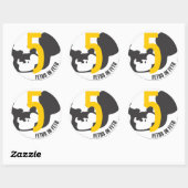 5 jaar ronde sticker (Vel)