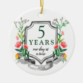 5 jaar Sober Personalized Sobriety Milestone Keramisch Ornament (Voorkant)