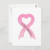 5 jaar Survivor Pink Ribbon Briefkaart (Voorkant / Achterkant)
