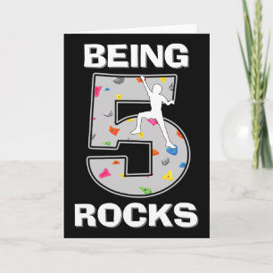 5 jaar zijn is vet Rocks klimmer 5e verjaardag Kaart