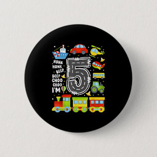 5-jarige jongens meisjes kinderen 5e verjaardag tr ronde button 5,7 cm
