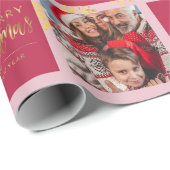 5 je Foto Merry Kerstmis. Cadeaupapier (Rol Hoek)