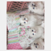 5 KITTENS FLEECE DEKEN (Voorkant)