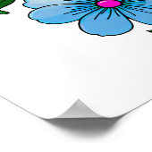 5 kleuren bloemen ontwerp poster (Hoek)