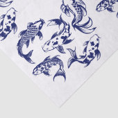 5 Koi Fish Karp DIY kleuren blauw Tissuepapier (Detail)