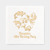 5 Koi Fish Karp N'importe quel âge Anniversaire (Recto)