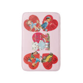 5 Kute  Valentijnsdag Retro Love Hearts Badmat (Voorkant Verticaal)
