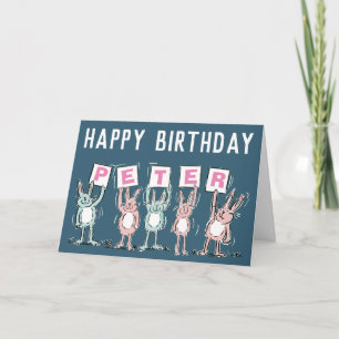 5 Lettre Nom Bonne carte d'anniversaire