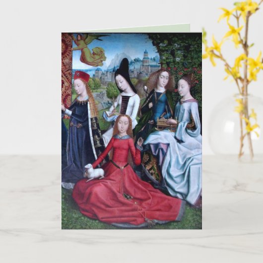 5 Maagd Martelaren in een tuin (Rechterhelft: M 07 Kaart (Gele Bloem)