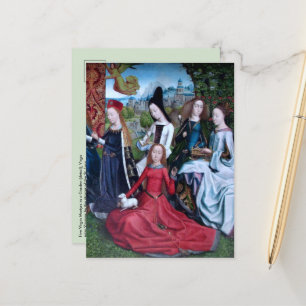 5 Maagdelijke Martelaren in een Tuin (Rechterhelft Briefkaart