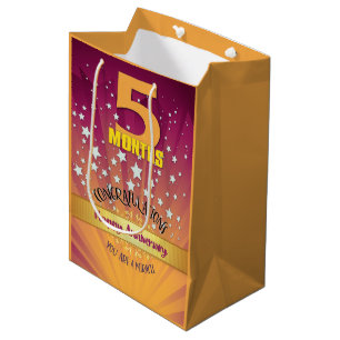 5 maanden herstel Jubileum vetgetal Medium Cadeauzakje