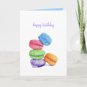 5 Macarons carte d'anniversaire