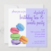 5 Macarons Invitation d'anniversaire (Devant)