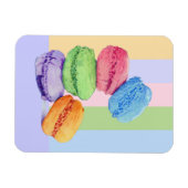 5 Macarons rayures Flexi Magnet (Horizontal)