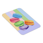 5 Macarons strepen Flexi Magnet Magneet (Rechterzijde)