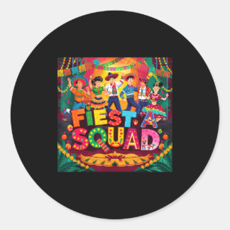 5 mei kostuum pancho feest squad man van ronde sticker