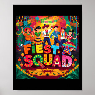 5 mei kostuum pancho fiesta squad man van poster