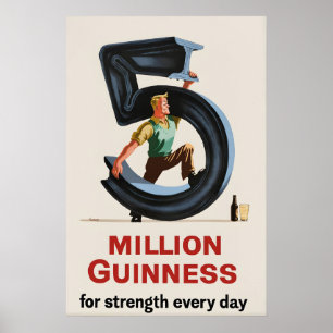 5 miljoen Guinness Poster Print  John Gilroy