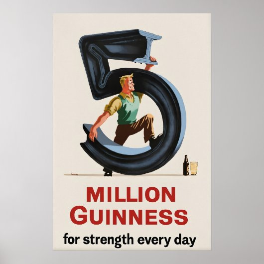 5 Million Guinness Poster Print  John Gilroy (Devant)
