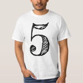 5 nummer 5 gigantisch manuscript t-shirt
