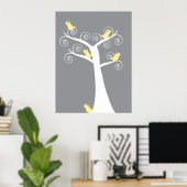 5 Oiseaux Jaunes Impression (Bureau à domicile)