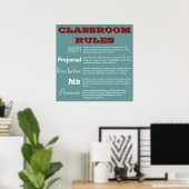 5 P Classroom Rules Poster (Thuiskantoor)