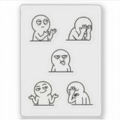5 Pack Meme Stickers | Sarcastic Reaction Faces (Devant)