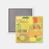 5 par jour, aimant de fruits et de légumes (Recto/Verso)