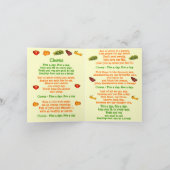 5 par jour Fruit - Exemple de carte de note de tai (Intérieur)