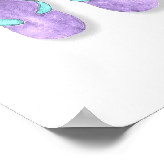 5 paren Teenslippers Posters en Prints (Hoek)