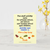 5 per dag Fruit - Sample grootte notitiekaart (Gele Bloem)