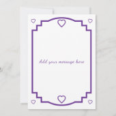 5 photo add message purple text flat note card bedankkaart (Achterkant)