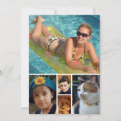 5 photo ajouter un message texte rouge carte de no (Devant)