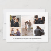 5-Photo Black Rose Gold Agate Enregistrer la carte (Dos)