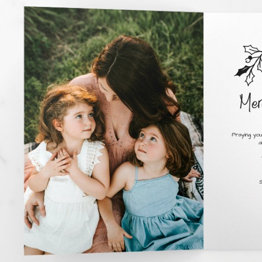 5 Photo Carte de Noël triple minimum (Intérieur en premier)