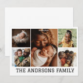 5 photo carte de vacances famille collage | Invita (Devant / Derrière)