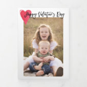 5 Photo Carte Rouge Saint Valentin Triple (Page de couverture)